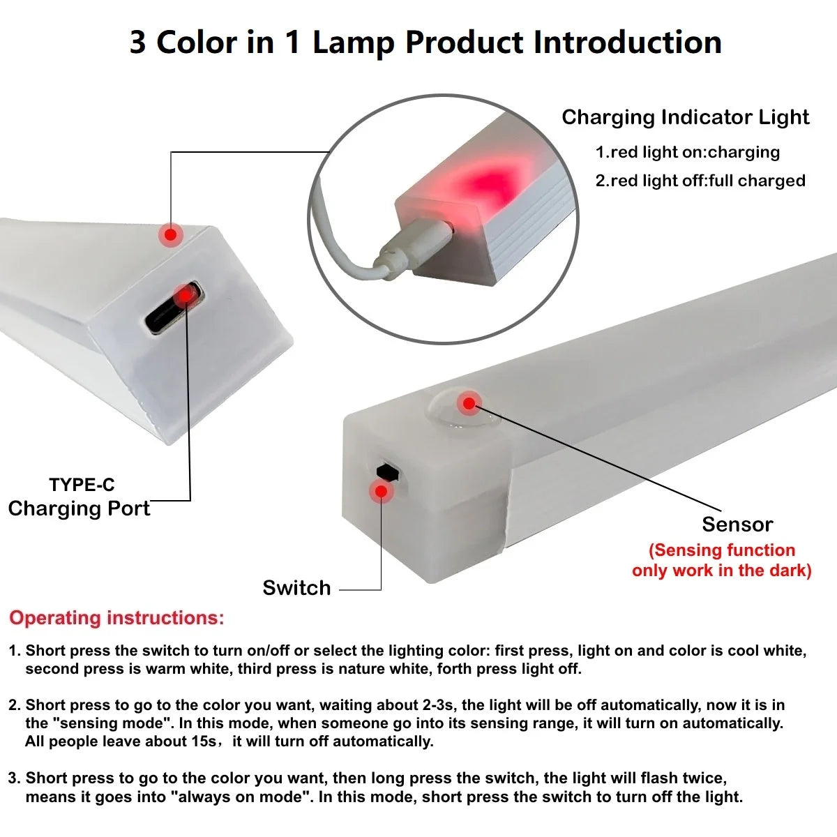 Rechargable Motion Sensor LED Light