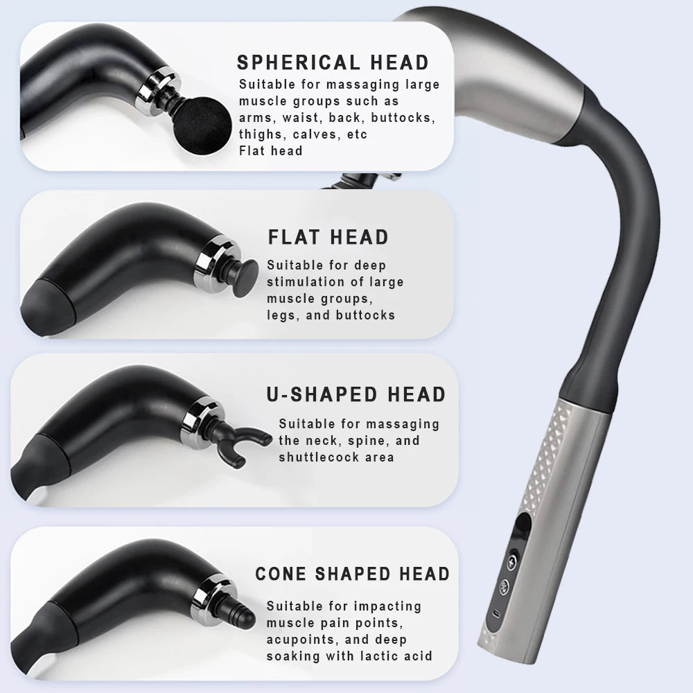 portable muscle massage gun with LED screen