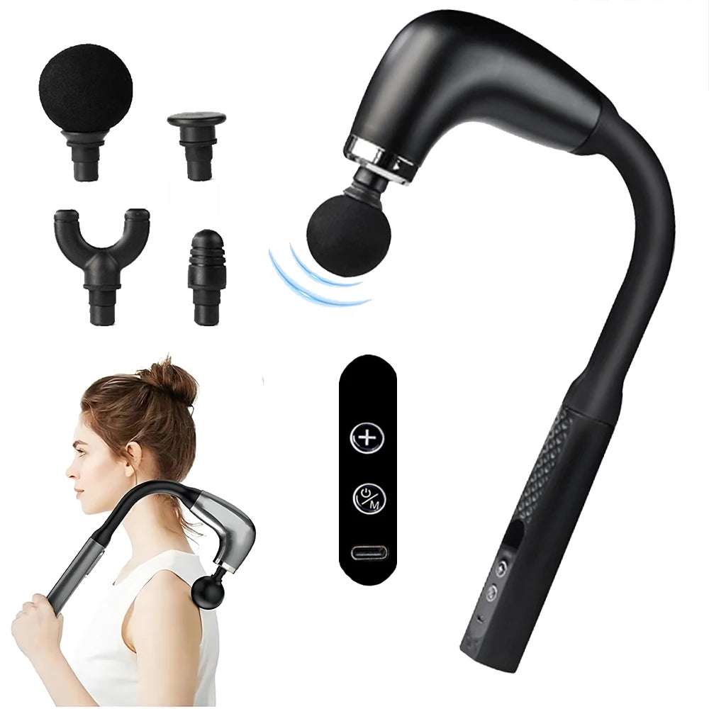 pistola masajeadora muscular portatil con pantalla led