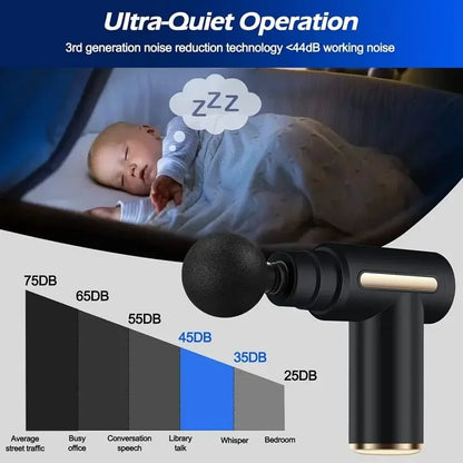 portable muscle massage gun with LED screen